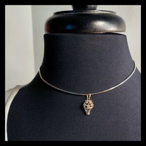 💐Vtg. Sterling Silver Avon Flower Basket With Stones